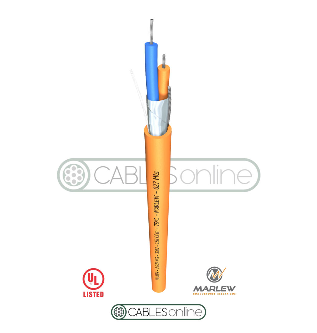 Cable Automatización Industrial Fieldbus FB 2079 1x2x22 AWG Marlew 300V Norma UL 13 Blindado 150 Ohm
