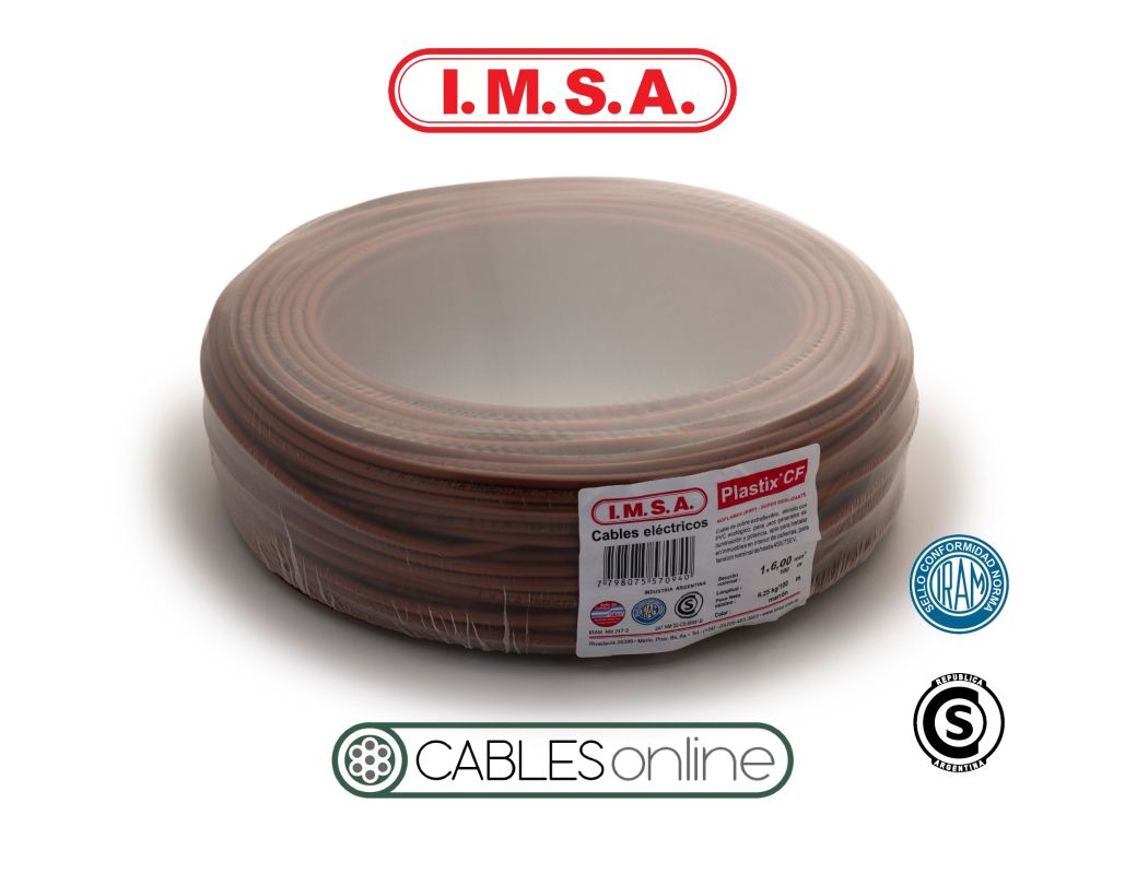 Cable Unipolar Extraflexible Clase 5 Plastix CF 1x70 750V IMSA PVC Norma IRAM NM 247-3