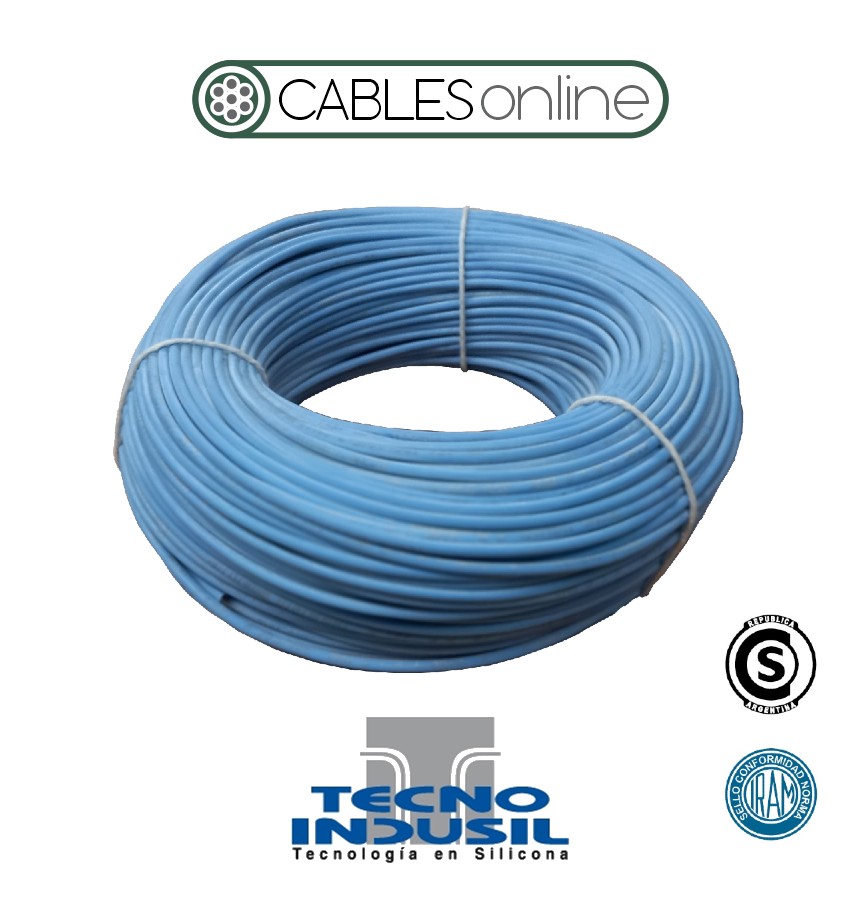 Cable Unipolar Silicona 1?1 mm² Alta Temperatura 180°C Tecno Indusil SIAF Extraflexible IRAM 274 2003