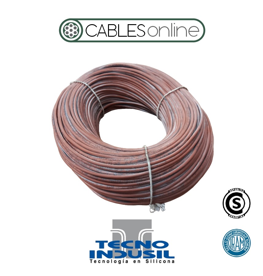 Cable Unipolar Silicona 1?2,5 mm² Alta Temperatura 180°C Tecno Indusil SIAF Extraflexible IRAM 274 2003