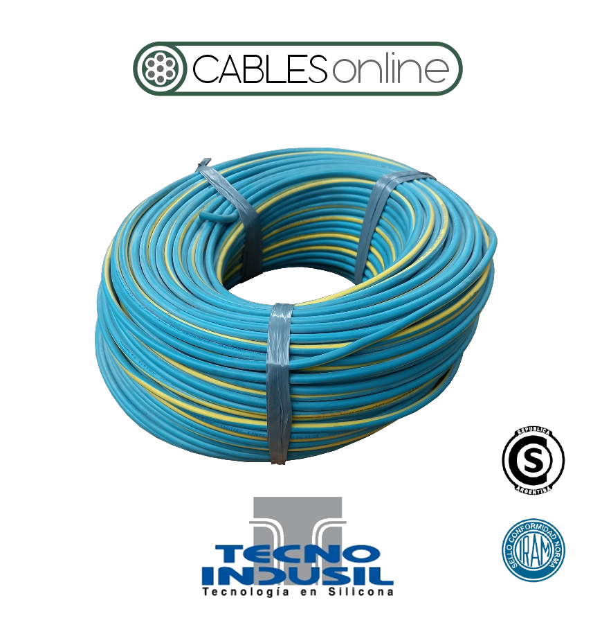 Cable Unipolar Silicona 1?6 mm² Alta Temperatura 180°C Tecno Indusil SIAF Extraflexible IRAM 274 2003