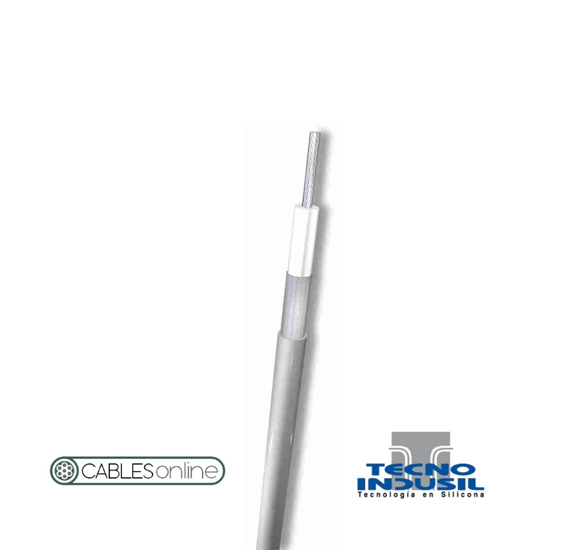 Cable Tipo Bujía Ignición Siliconado + Fibra De Vidrio 1x16 AWG Diámetro 7mm Cobre Rojo Tecno Indusil SIAG/IG 10kV 200?