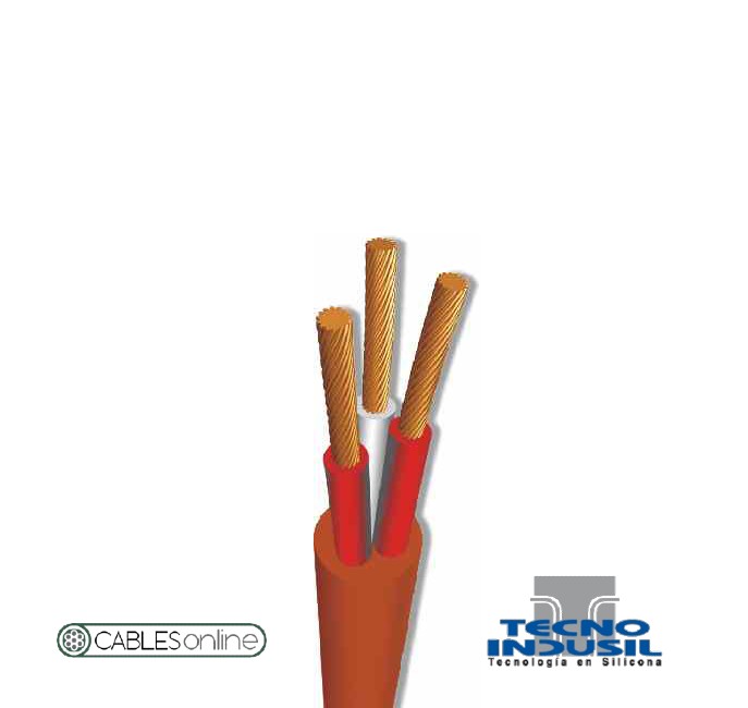 Cable De conexión Para Sondas Termoresistentes 3x0,22 mm² Siliconado Tecno Indusil RTD 200°C Extraflexible Clase 5