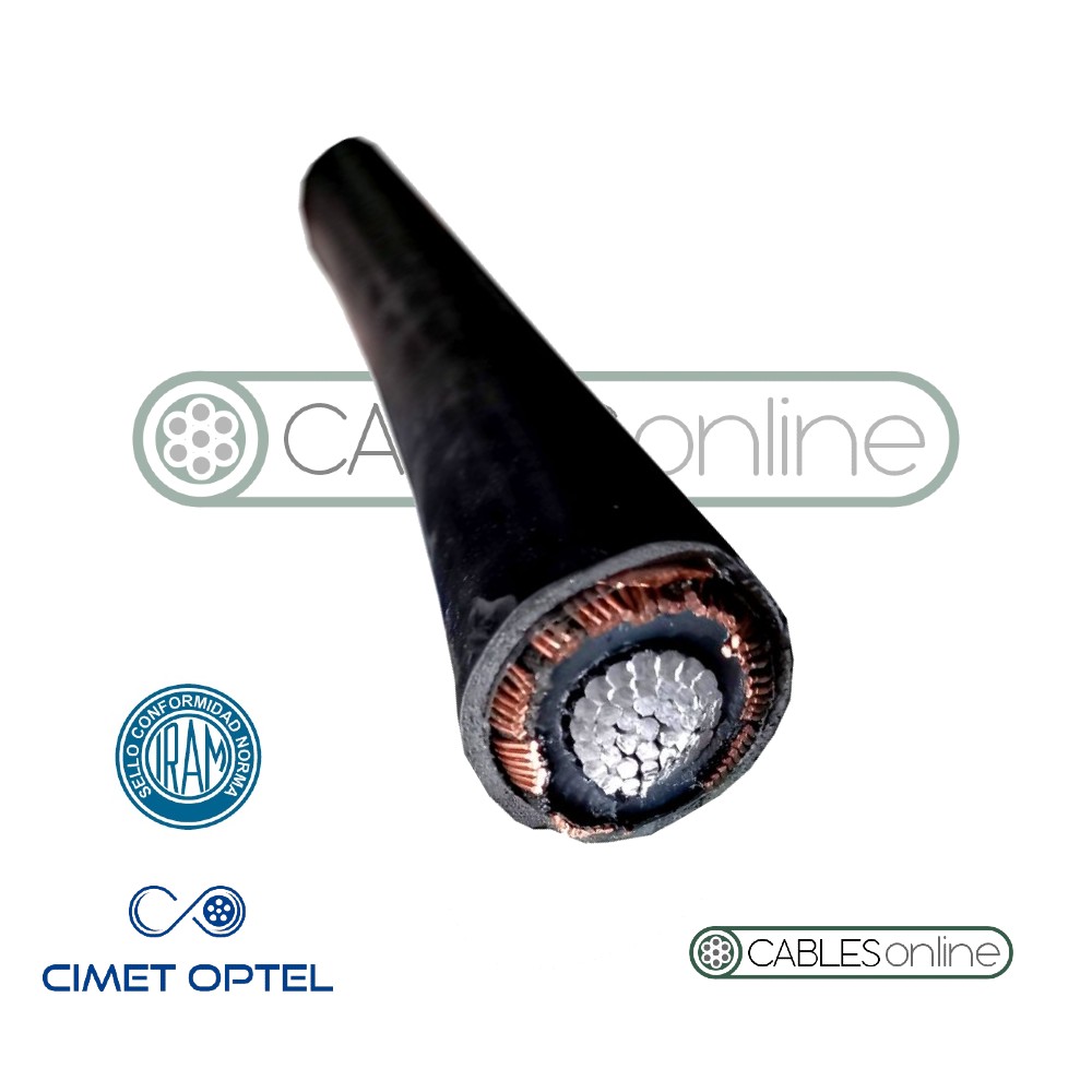 Cable Subterráneo Tipo Edenor 1x185 + 50 mm² 13,2 kV XLPE Aluminio Cimet Termolite Norma IRAM 2178-1 Distribuidoras
