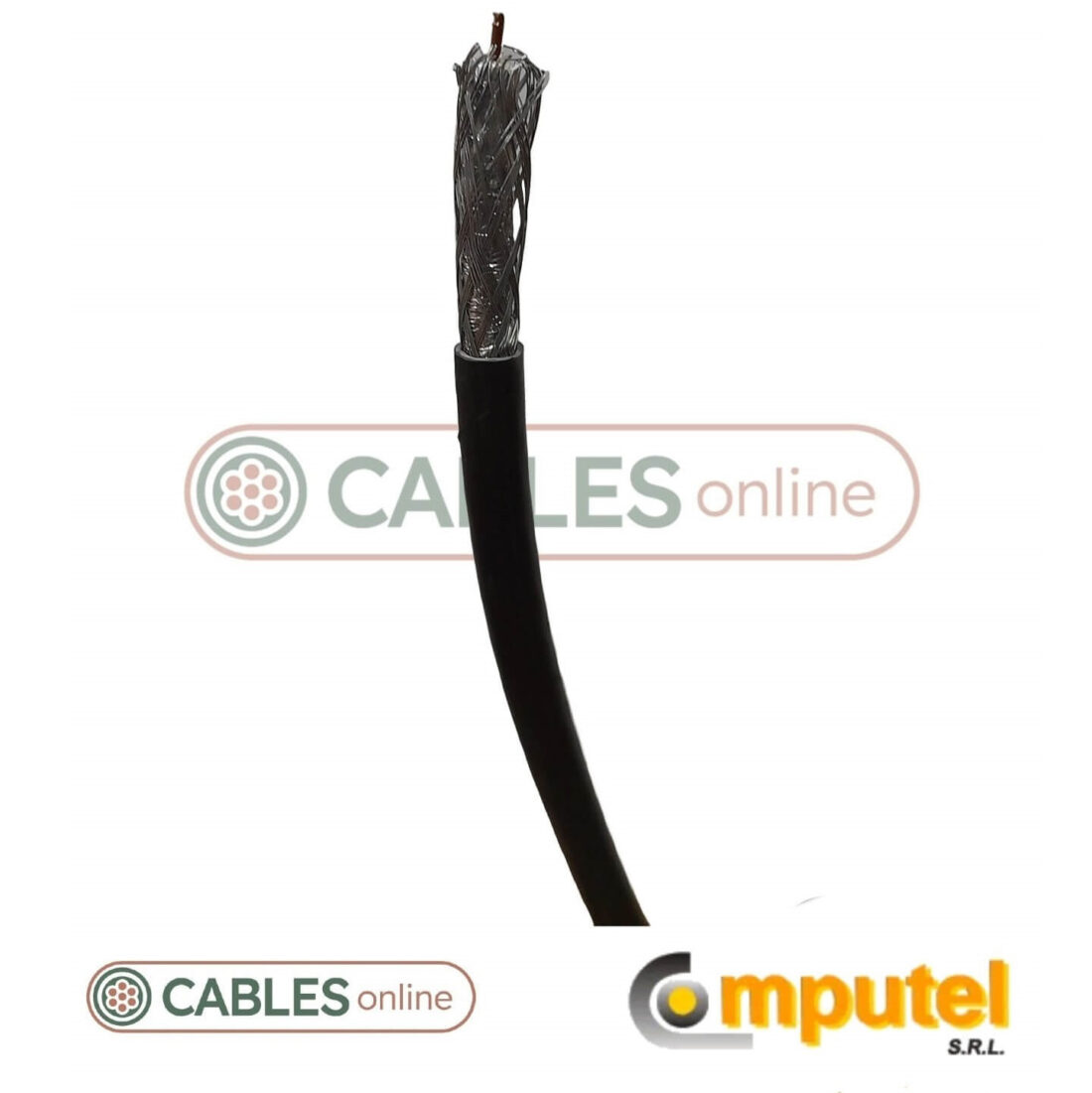 Cable Coaxial RG 59 liviano 75 OHM 0,6mm2 Computel Video C?mara