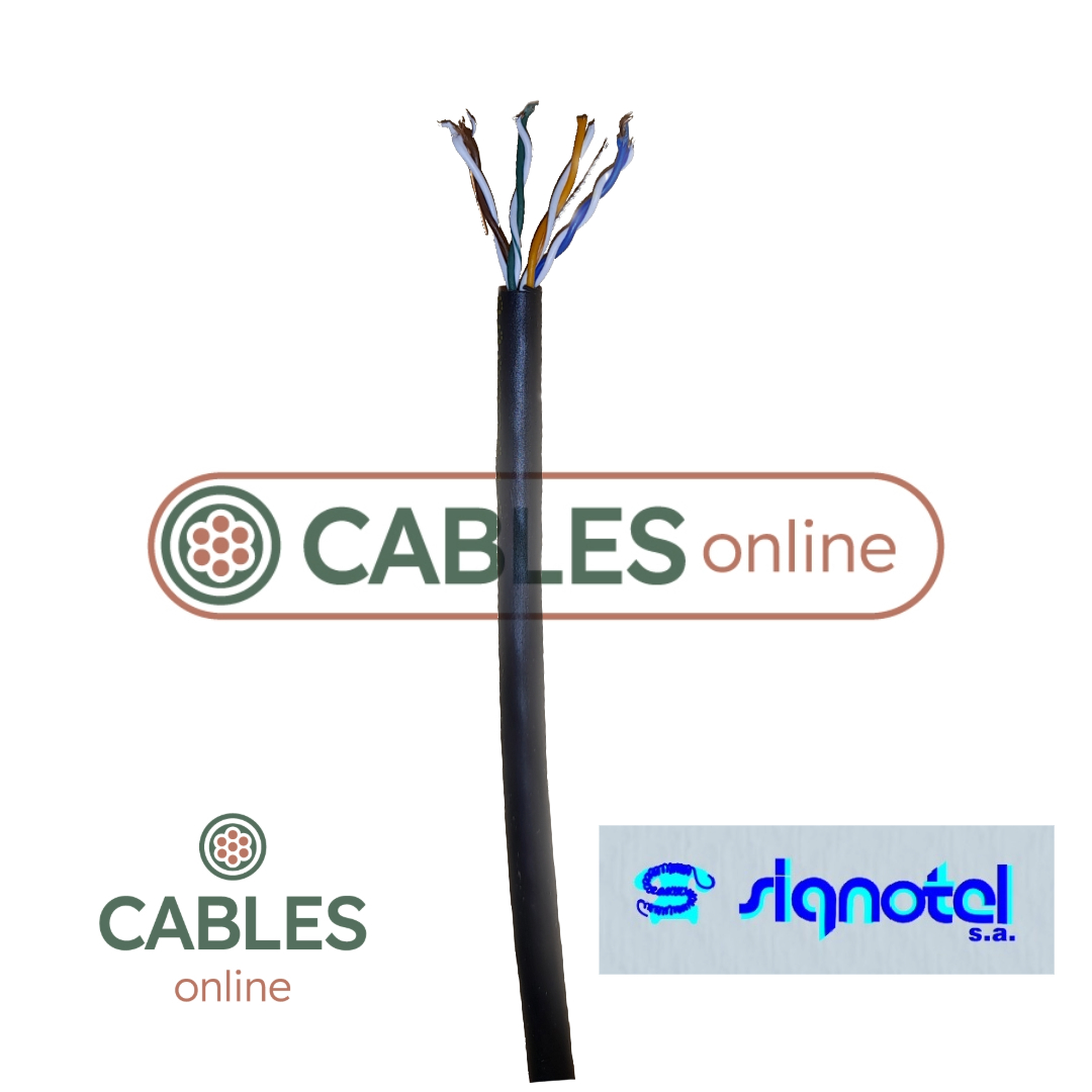 Cable UTP Cat 5e 4 Pares Interior PVC Transmisión de datos Signotel