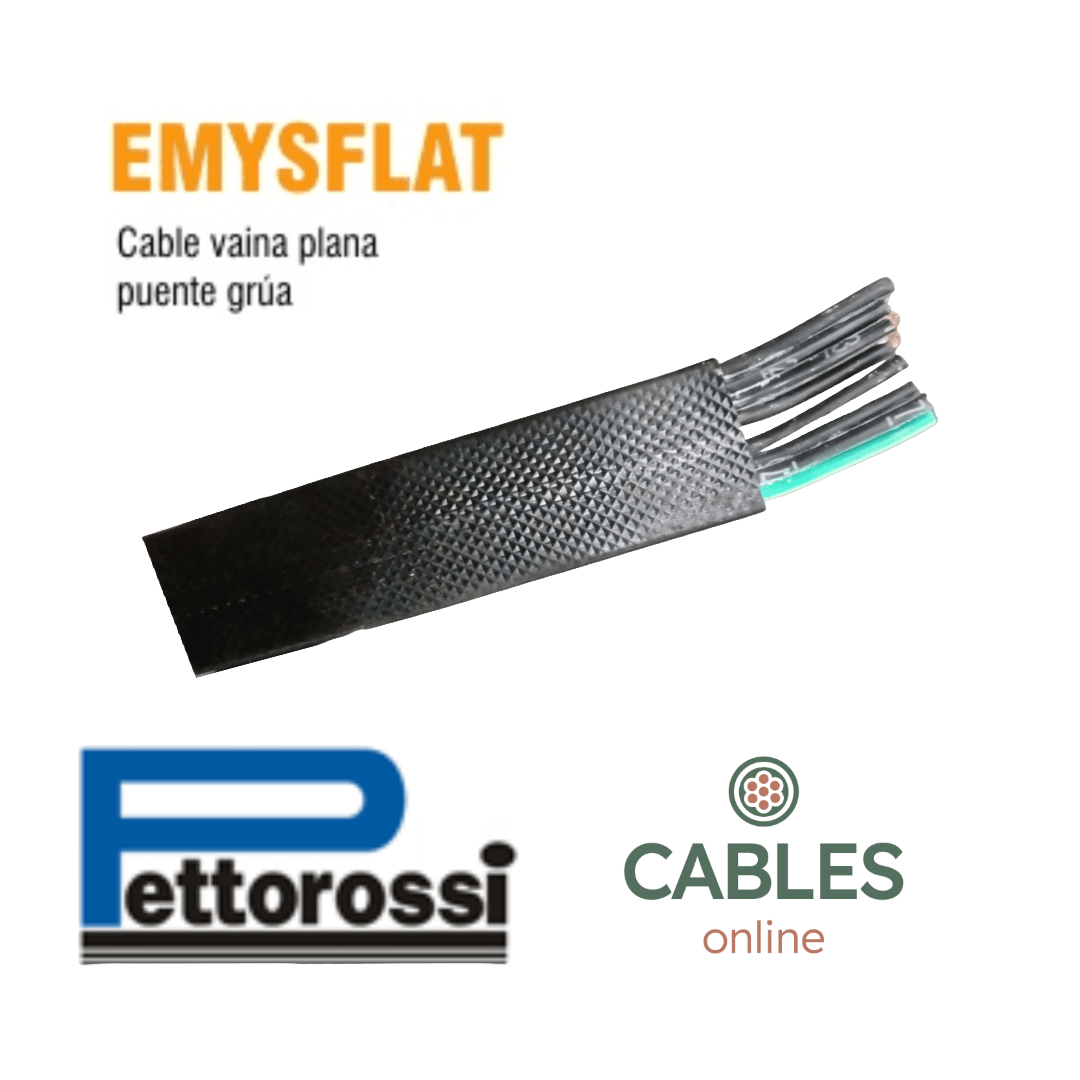 Cable Plano para Puente Grua 4x1mm² PVC Pettorossi