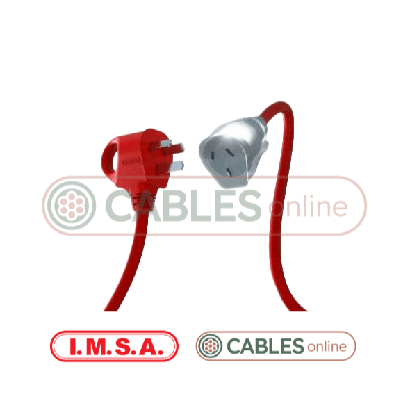Prolongador Eléctrico 10A 220V 10 Metros Rojo Alargue IMSA